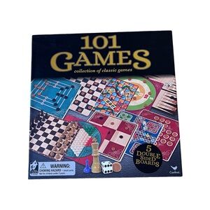 NIB Cardinal 101 Games Collection Of Classic Games 5 Double Sided Boards